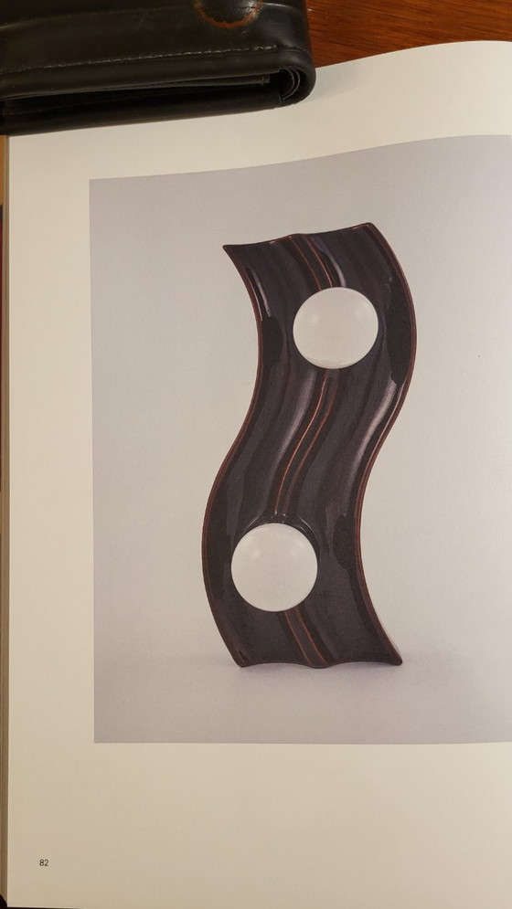 Brunnquell wall lamp, green, very rare, wave shape, 1960s, 1970s, 1980s, ceramic, stoneware – Wall lights (photo 4 of 6)