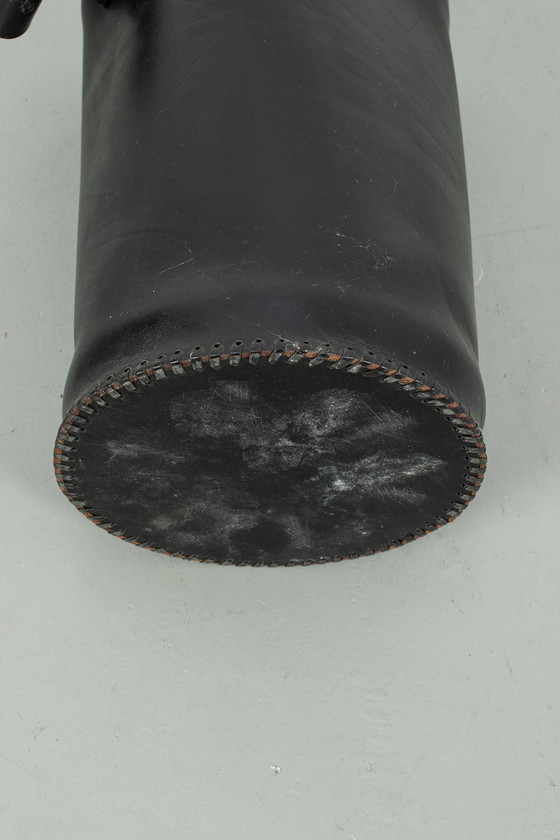 Image 1 of Leather trash can/umbrella stand
