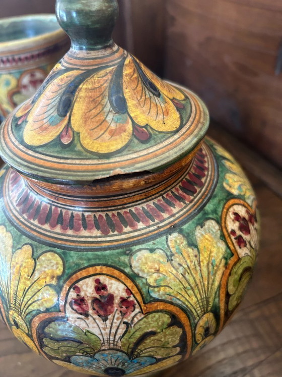 Antico, Autentico Set da Mobile a 3 Pezzi Atelier Italiano – cermiche, Vasi, Ceramic (photo 3 of 5)
