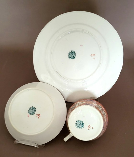 Sarreguemines MINTON Service en Parfait état - Décor 787, Vaisselle, Porcelaine, Rose (photo 7 sur 8)