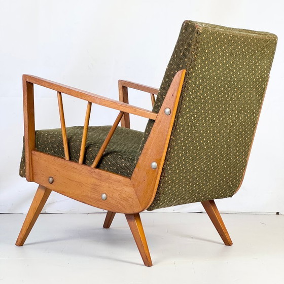 Image 1 of Retro Poolse Spindle Leunstoel, jaren 1960 - Originele Vintage Staat