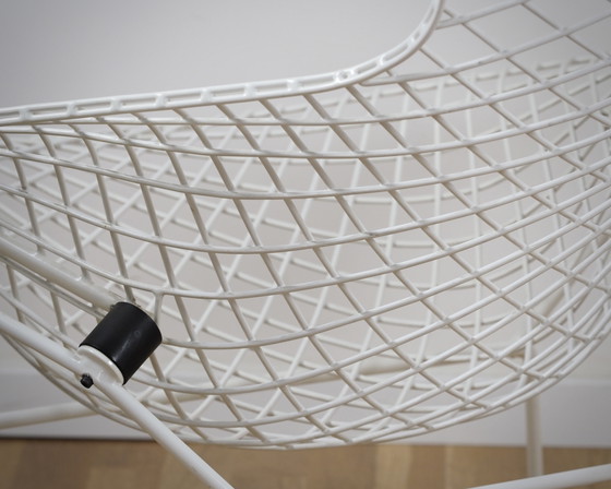 Image 1 of Knoll Int. Bertoia Bird Chair mit Ottomane in weiß