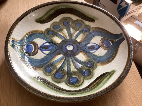 Mid-Century Large Danish Studio Potters Bowl or Wall Plate by Noomi Backhausen for Søholm, 1960s. – Ceramic (photo 2 of 5)