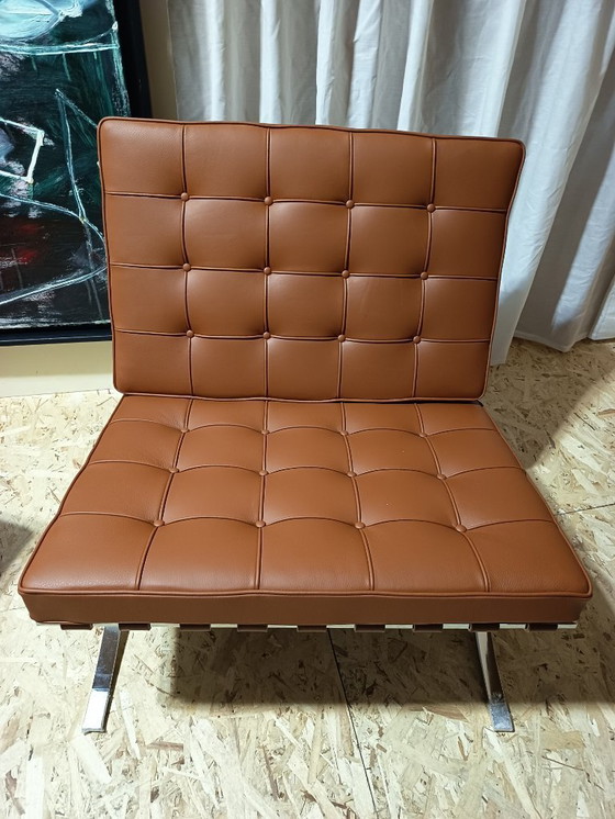 Image 1 of Sillones KNOLL Studio Barcelona (NUEVA Serie 2026) en piel natural (color coñac)