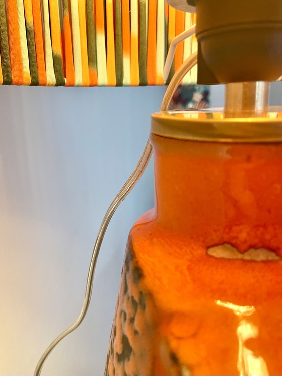 Image 1 of 1970s Fat Lava Lamp with Pop Art Shade