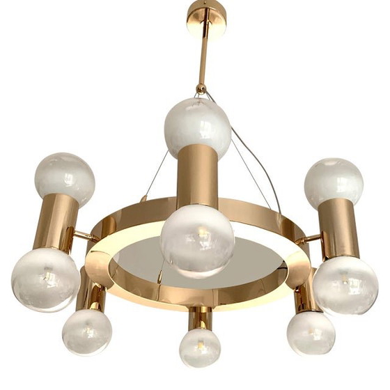 Image 1 of Contemporary Luxury Ring Chandelier With Gradient White Spheres By Simoeng