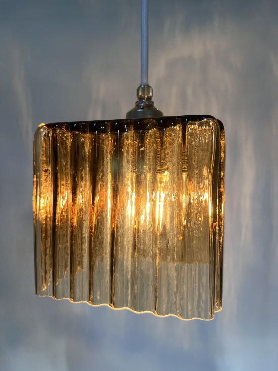 Vintage Art Deco Glass Pendant Light – Pendant lamps (photo 10 of 10)