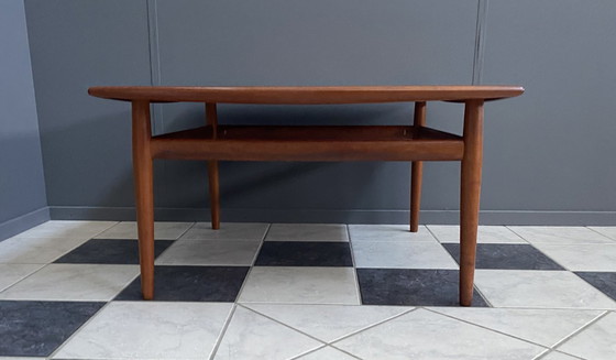 Image 1 of Teak square coffee table by Grete Jalk for Glostrup Denmark