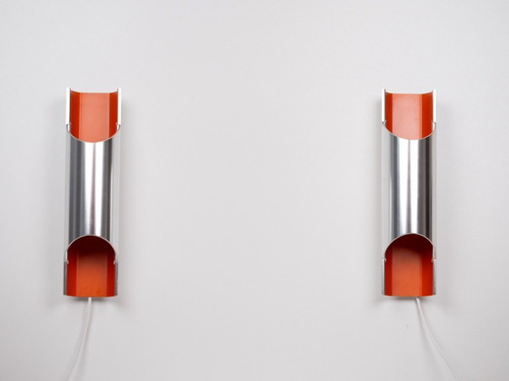 Image 1 of Paire d'appliques murales vintage danoises Pandean par Bent Karlby, Lyfa, années 1960