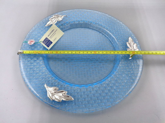 Image 1 of Glass tray with 925 silver friezes