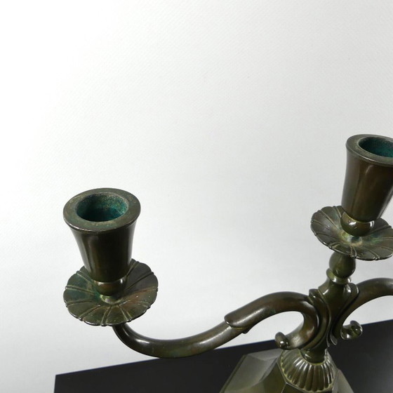 Image 1 of Just Andersen Art Deco kandelaar, discometaal, model 155