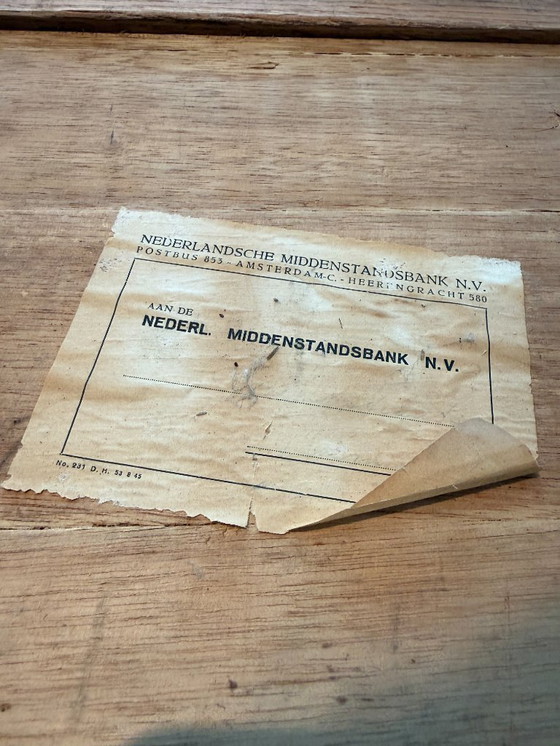 Image 1 of Elegante scrivania in legno con 8 cassetti – Dutch Furniture Factory Amsterdam