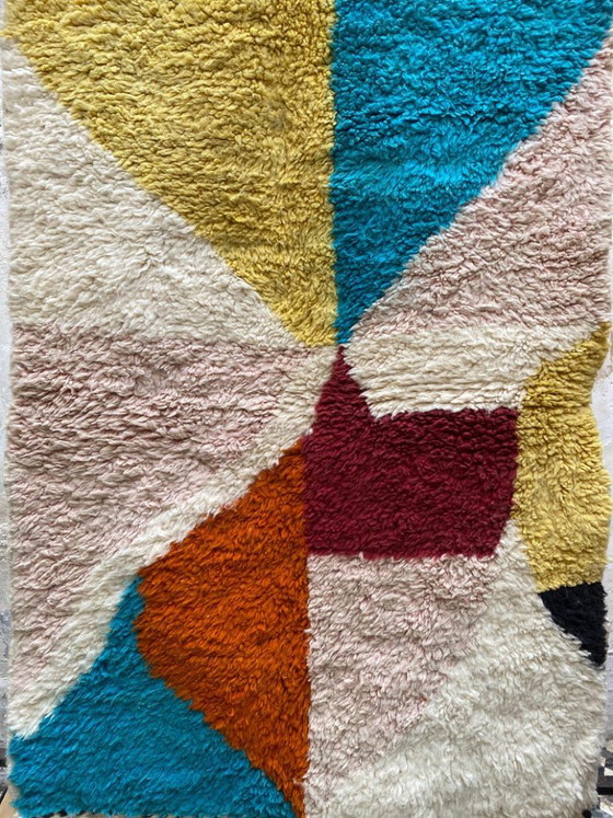 Tappeto berbero marocchino colorato, fatto a mano, 250 cm x 150 cm – Tappeti, Cotton (photo 8 of 9)