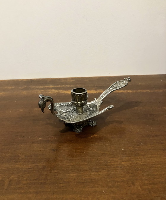 Image 1 of Kerzenhalter Pfau aus Messing