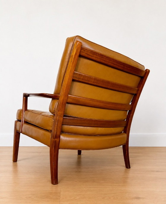 Arne Norell Sessel Modell „Löven“, 1960er Jahre – Leather (photo 8 of 9)