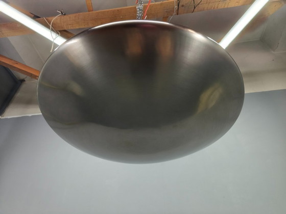 Image 1 of Bauhaus Indirect Ceiling Light, Nickel, Czechoslovakia 1930s