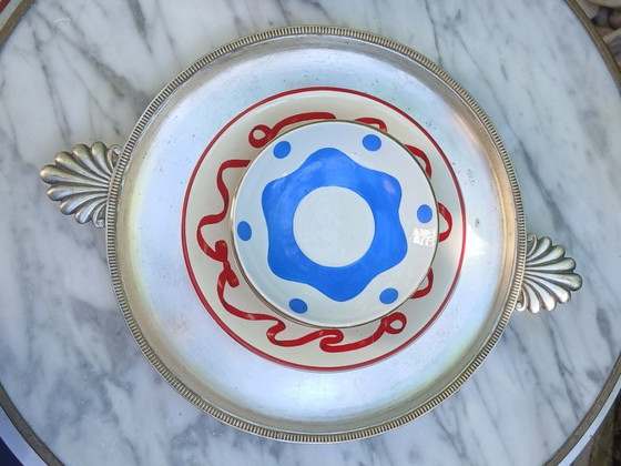 Vassoio in ottone placcato argento, stile Art Nouveau - anni '30 – Accessori da tavola, Silver (photo 3 of 8)