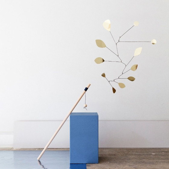 Image 1 of Large mobile sculpture of brass petals