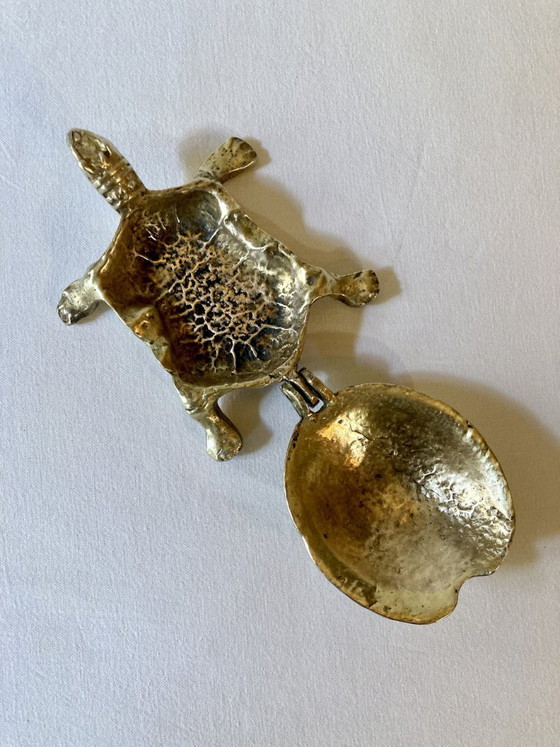 Image 1 of Brass turtle ashtray, 1970s
