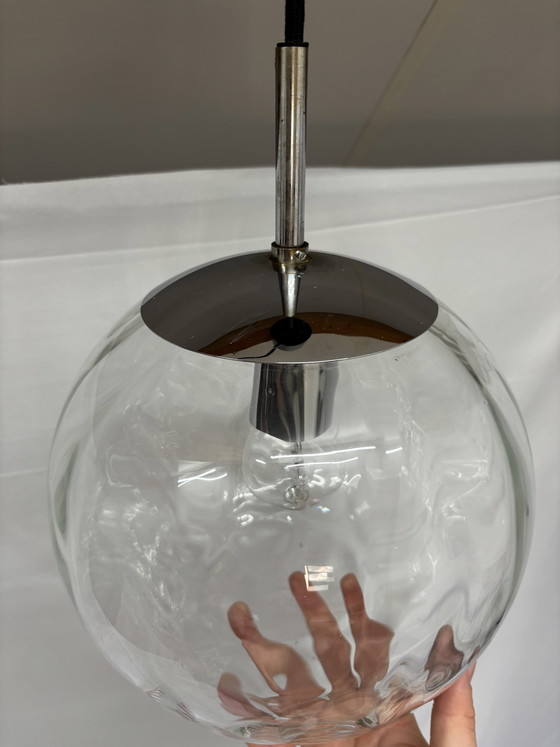 Image 1 of Vintage design Hustadt Leuchten 'Ripple' hanglamp