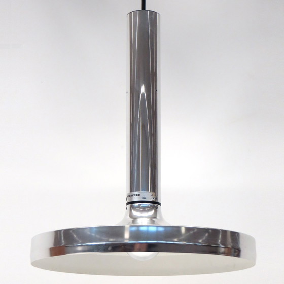 Image 1 of Vintage Space Age Pendant Lamp in Chrome by Erco