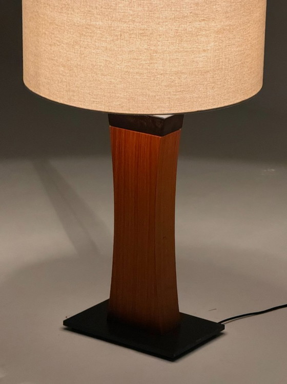 Italian Mid Century teak table lamp – Wood, Metal (photo 12 of 16)