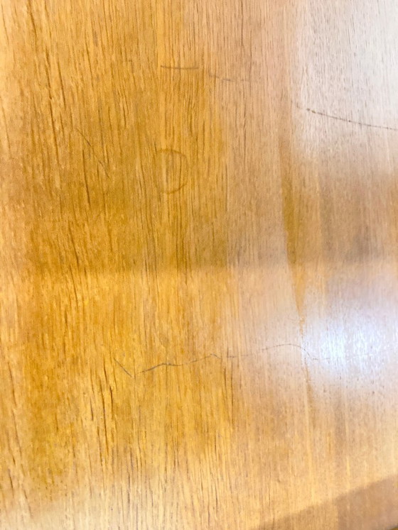 Image 1 of Dyrlund serveerwagen van eikenhout en resopal, Deens design uit de jaren 60/70.