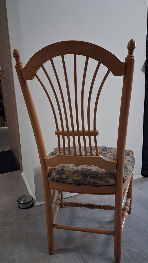 Set di 4 Sedie da pranzo identiche – Tessile, Legno (photo 3 of 5)