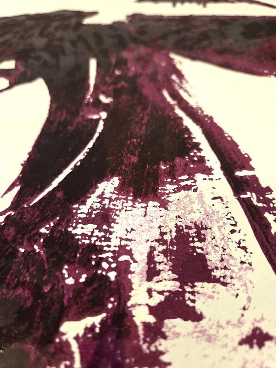 Image 1 of GIOSETTA FIORONI (Italian Pop Art). "Double Liberty, Violet" - Textured silkscreen with pigment, 70x100 cm