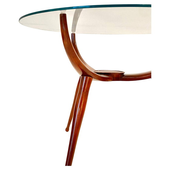Image 1 of 1X Midcentury Modern Spider Legs Wood Coffee Table In The Style Of Carlo De Carli