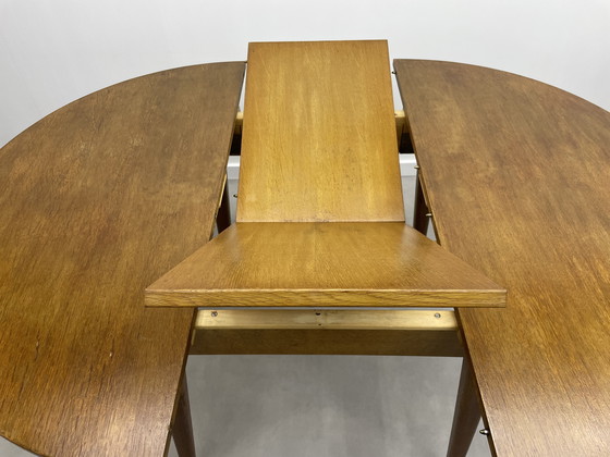 Image 1 of table à manger ronde extensible vintage