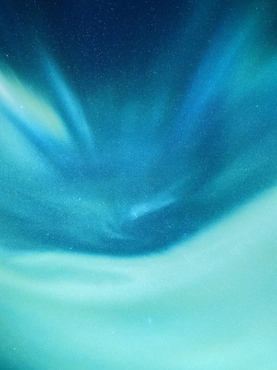 Image 1 of Reproduction d'art d'aurores boréales | Photographie du ciel nocturne, encadrée (100 x 70 cm)