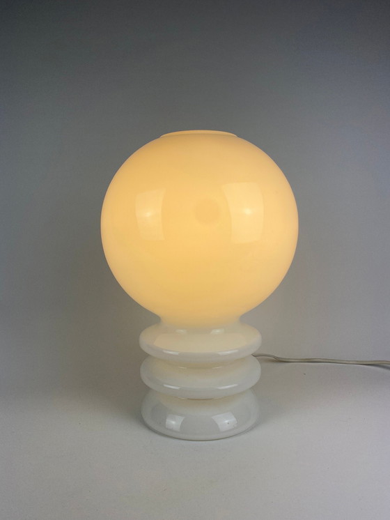 Image 1 of Vintage Glashutte Limburgs Space Age Bulb Retro Lamp Jaren 70 Mushroom