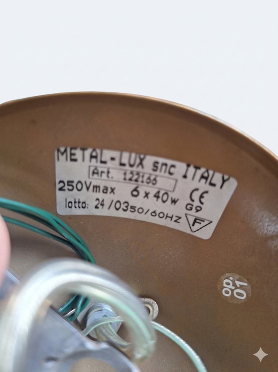 Image 1 of Metal-Lux Murano Glass Pendant Lamp