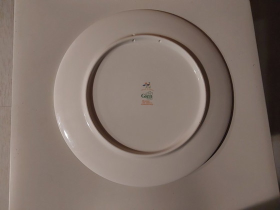 Image 1 of Grand plat Gien oiseau de paradis 