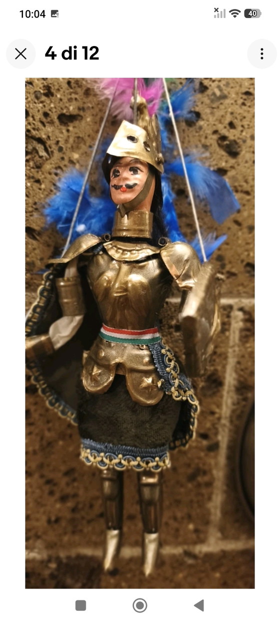Orlando Sicilian Pupo Vintage 32cm – Decorative Objects, Metal, Textile (photo 4 of 13)