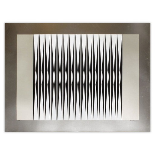 Dordevic MIODRAG Composition cinétique Sérigraphie signée 1975