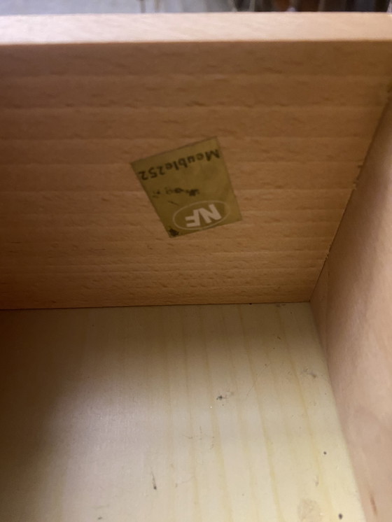 Image 1 of Chevet Ancien Table Nuit N252 Tiroir Bois Laqué Milieu XXeme Vintage #D394