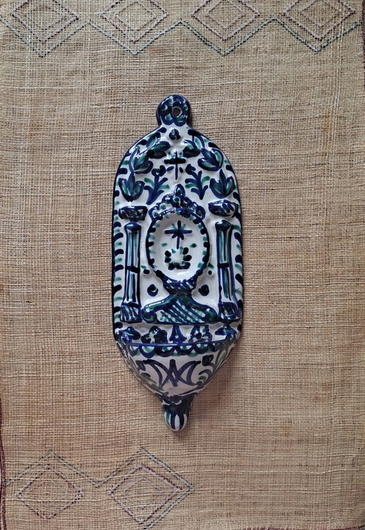 Acquasantiera in ceramica fatta a mano proveniente dall'Andalusia. – wanddecoratie (photo 2 of 6)