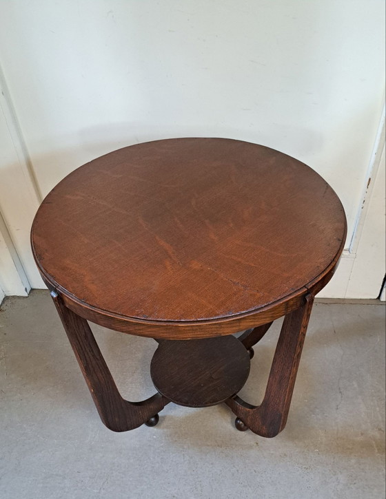 Amsterdam School, Art Deco Side table, Wood, Brown (photo 3 of 6)