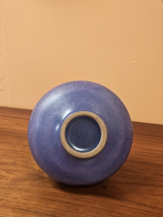 Vintage Ceramic Ear Vase Purple Green (photo 6 of 6)