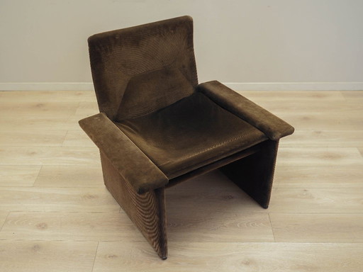 Corduroy armchair, Italian design, 1970s, production: Italy
