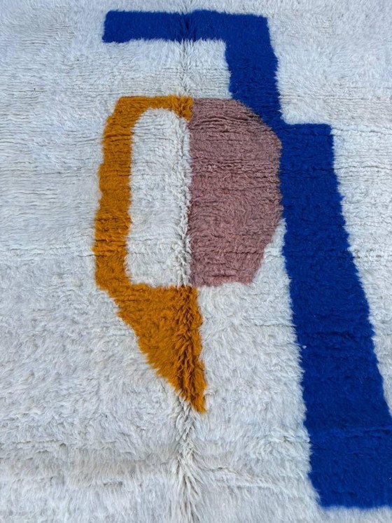 Image 1 of Handmade multicolored Beni Ouraine rug, 2/3 m