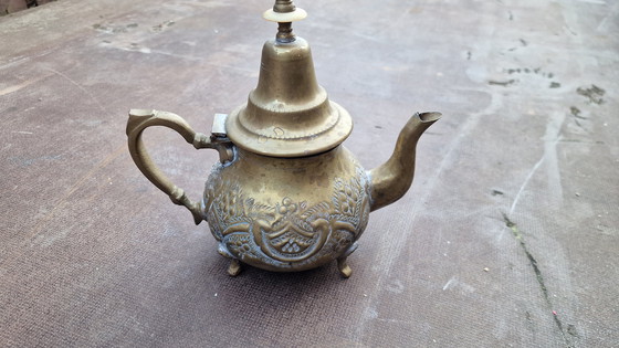 Image 1 of vintage koperen marokkaanse theepot 