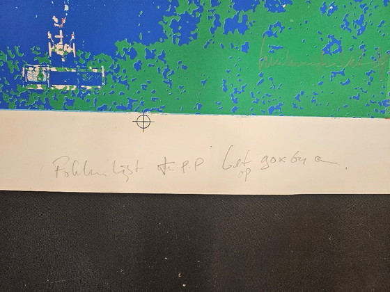 Image 1 of Zeefdruk op zwaar papier Henk van der Vet molen