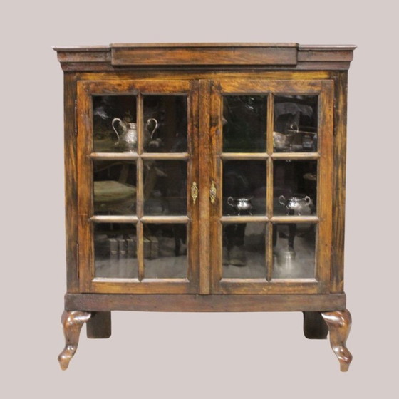 Engelse eikenhouten vitrinekast, Gründerzeit-stijl – Vitrinekasten, Wood (photo 4 of 8)