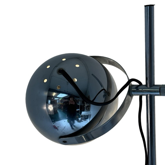 Image 1 of Gepo - Space Age Design / MCM Floor Lamp with Two Shades - Chrome Shades