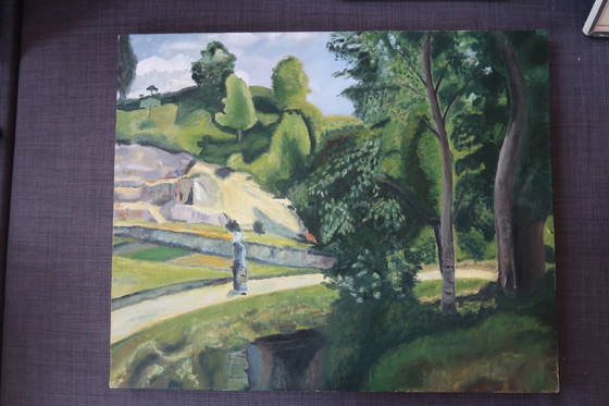 Image 1 of Vintage Oil on Canvas Painting - 20th Century 24" x 20" (2C09)