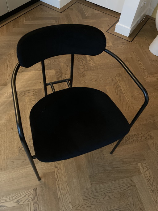 4x sedia da pranzo Wood Ivy nera