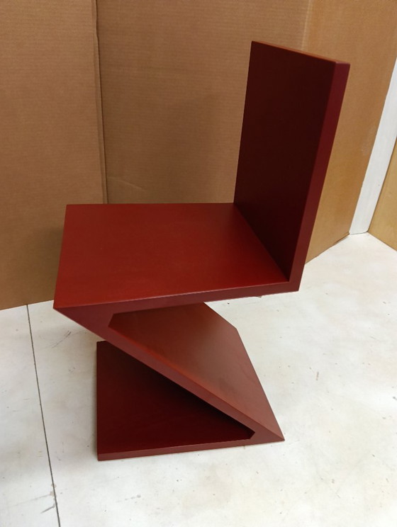 Image 1 of Sedia ALIVAR MVSEVM 514 ZIG ZAG (NUOVA, MAI USATA) Rosso Bordeaux o Nero
